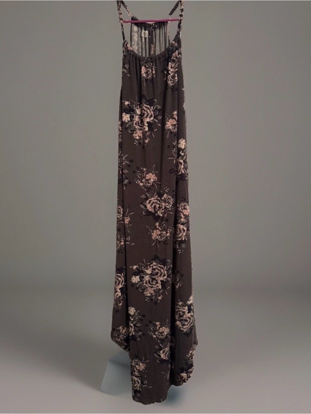 Floral gray Maxi Skirt with Pink Accents Maurice’s xl